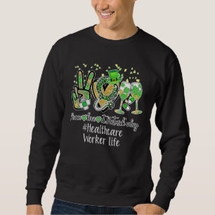 Sudadera Enfermera De Amor Por La Paz Día De San Patricio 2
