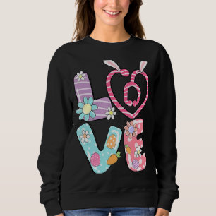 Sudadera Enfermera de amor Stethoscope Corazón Pascua Bunny