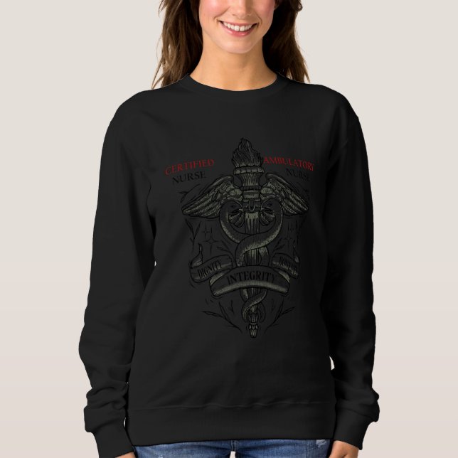 Sudadera Enfermera de Atención Ambulatoria Integridad  Hone (Anverso)