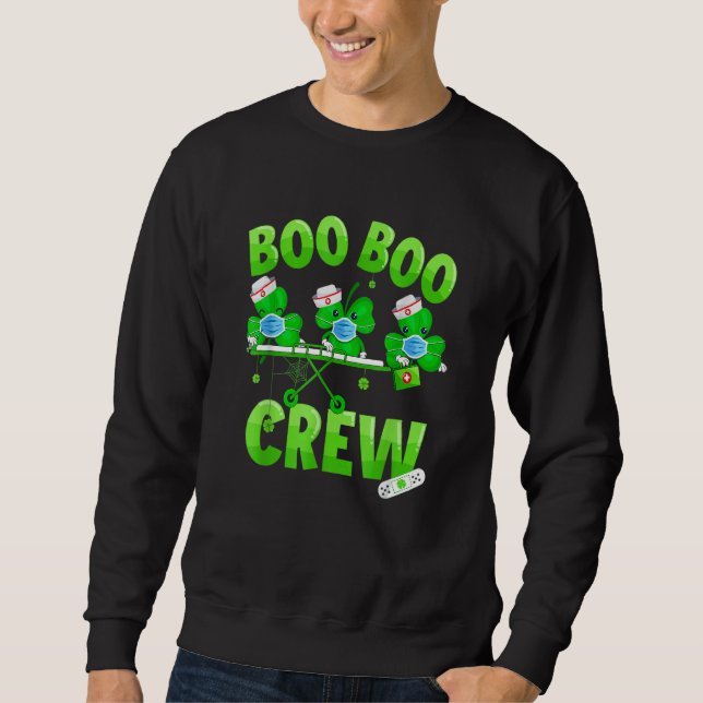 Sudadera Enfermera de Boo Boo de St Patrick S Day Shamrock  (Anverso)