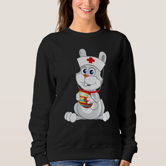 Sudadera Enfermera De Conejo Con Stethoscope (Anverso)
