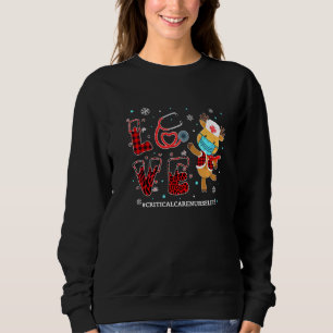 Sudadera Enfermera de Cuidados Críticos Amor Búfalo Cuadro
