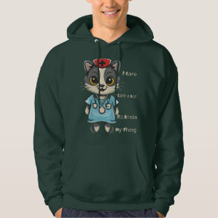 Sudadera Enfermera de gatos que se preocupa: es mi cosa