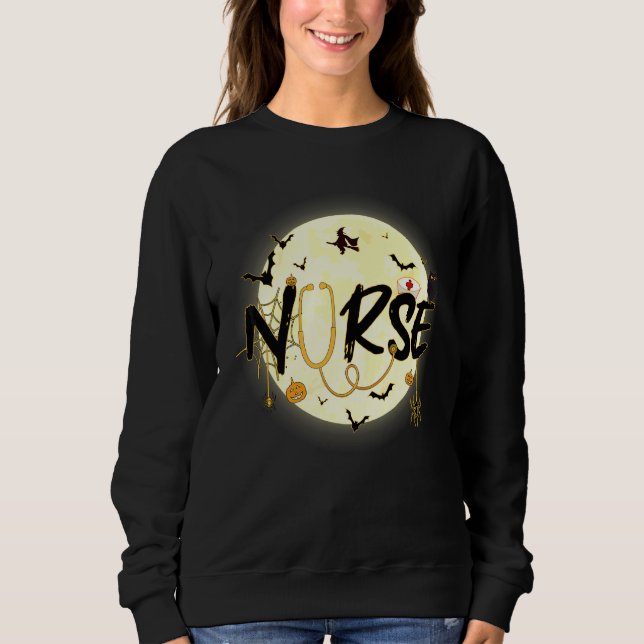 Sudadera Enfermera de Halloween Cuidando Trabajadora de Sal (Anverso)