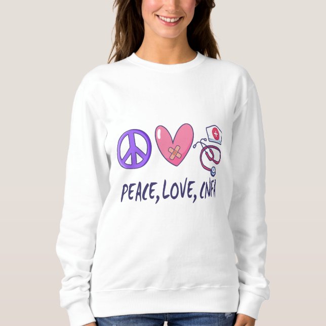 Sudadera Enfermera de la CNFA por amor a la paz (Anverso)