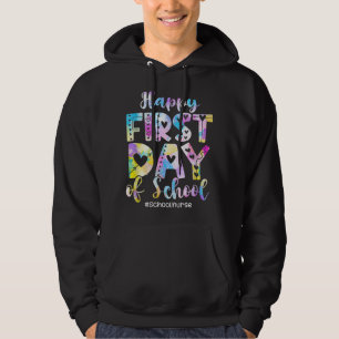 Sudadera Enfermera de la escuela de tye feliz primer día de