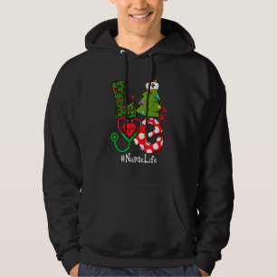 Sudadera Enfermera de la vida de amor Navidad estetoscopio