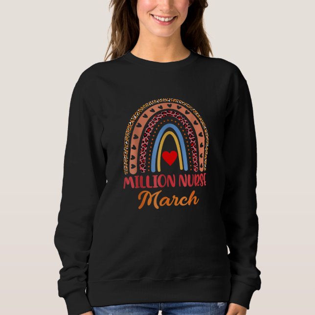 Sudadera Enfermera de leopardo arcoiris marzo 2022 Lov (Anverso)