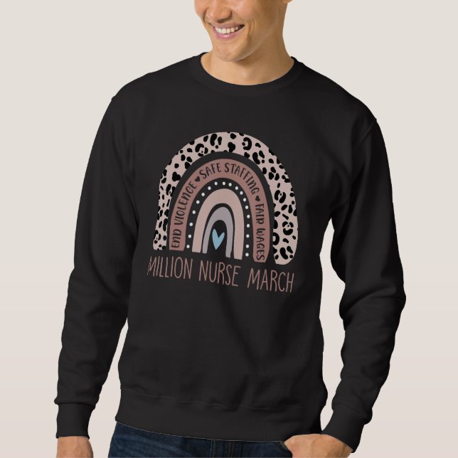Sudadera Enfermera de leopardo arcoiris marzo 2022 Lov (Anverso)