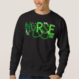 Sudadera Enfermera de Ob St Patricks Day Love Stethoscope R