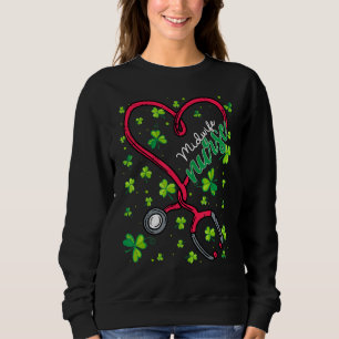 Sudadera Enfermera de parteras St Patricks Day Love Stethos