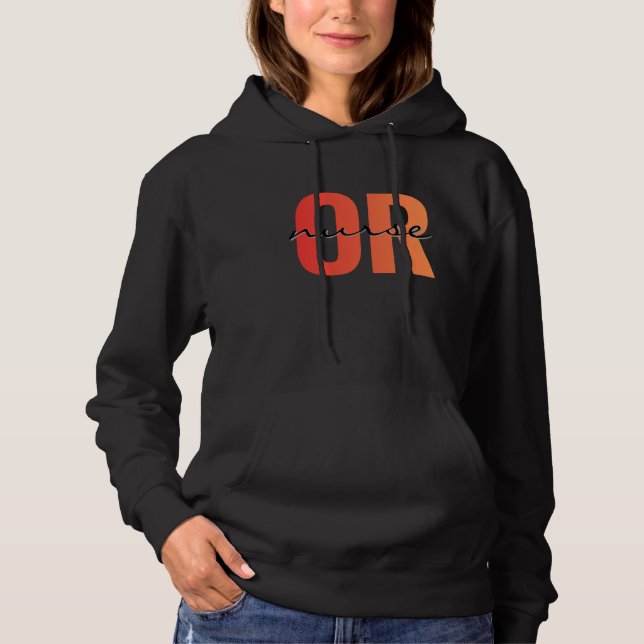 Sudadera Enfermera de Quirófano Tipografía Moderna (Anverso)