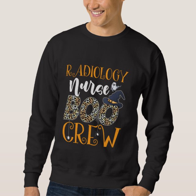 Sudadera Enfermera de radiología Boo Crew Scary Halloween B (Anverso)