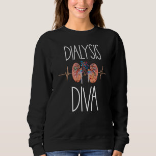 Sudadera Enfermera de riñón diasista diva floral