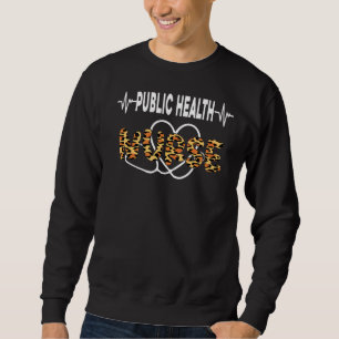 Sudadera Enfermera de salud pública Leopard Print School W