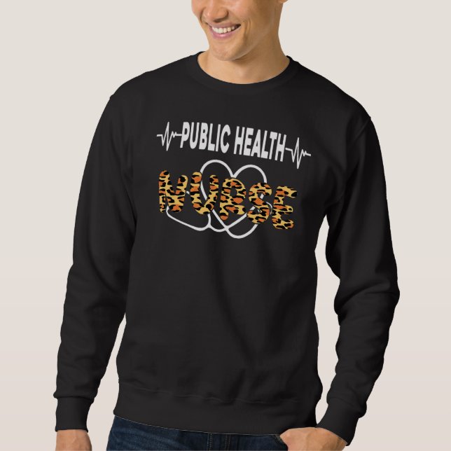Sudadera Enfermera de salud pública Leopard Print School W (Anverso)