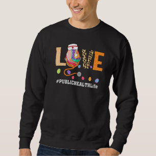 Sudadera Enfermera de Salud Pública Plaid Egg Bunny Love St