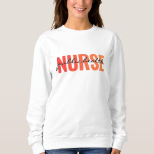 Sudadera Enfermera de Salud Pública Tipografía Moderna