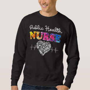 Sudadera Enfermera de salud pública Watercol Love Heart Ste
