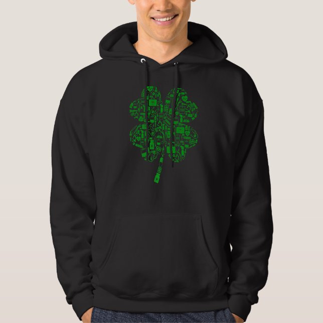 Sudadera Enfermera de shamrock St Patricks Day Enfermera af (Anverso)