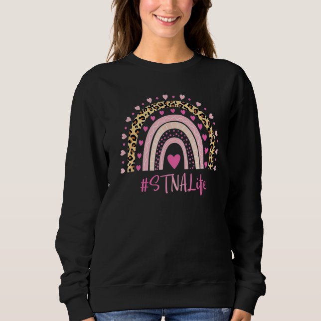 Sudadera Enfermera de STNA Leopard Imprime Boho ENFERMERA A (Anverso)