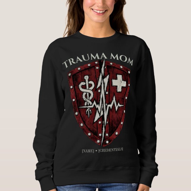 Sudadera Enfermera de Trauma Personalizada Mamá Táctica (Anverso)