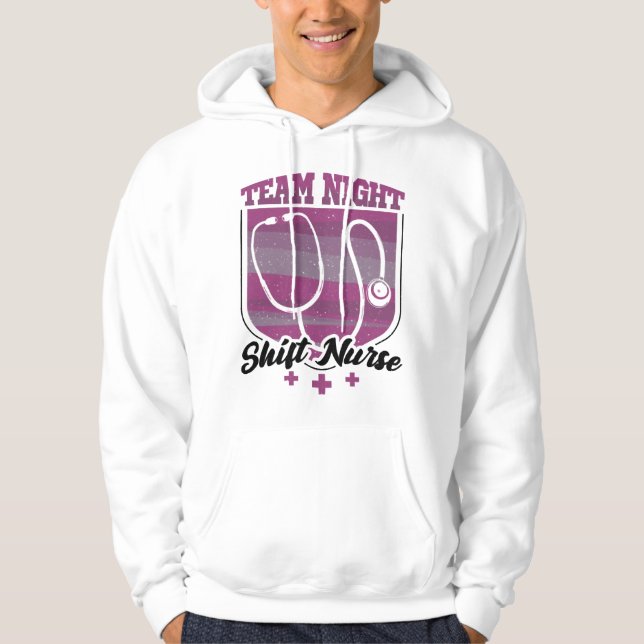Sudadera Enfermera de turno de noche de equipo (Anverso)
