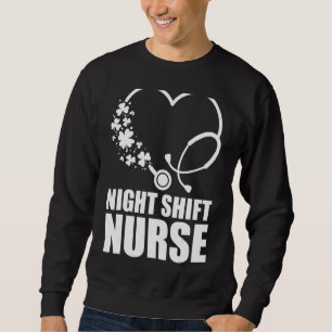 Sudadera Enfermera de turno nocturno San Patricio Día Steth