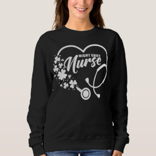 Sudadera Enfermera de turno nocturno San Patricio Día Steth