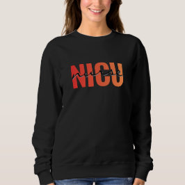 Sudadera Enfermera de UCI Neonatal Tipografía Moderna