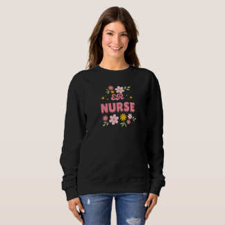 Sudadera Enfermera de Urgencias Floral Retro