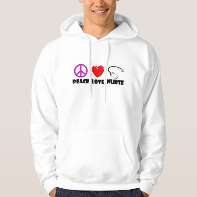 Sudadera Enfermera del amor de la paz (Anverso)