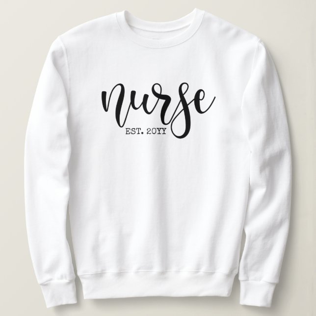 Sudadera Enfermera del año Personalizado Est Enfermera estu (Anverso del diseño)