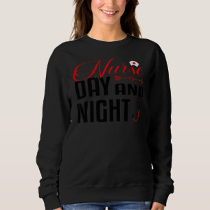 Sudadera Enfermera Diurna Y Noche Cute Enfermera Médica Ayu
