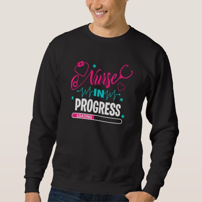 Sudadera Enfermera En Curso Enfermería Estudiante Futuro Nu (Anverso)