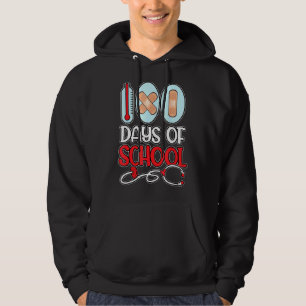 Sudadera Enfermera Escolar 100 Días De Amor Escolar Stethos