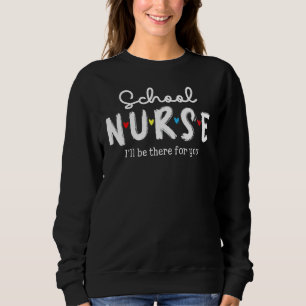 Sudadera Enfermera escolar Plaid Red Love Heart Stethoscope