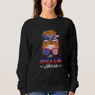 Sudadera Enfermera estadounidense toda americana de mujeres