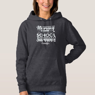 Sudadera Enfermera estudiantil personalizada gris oscuro