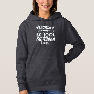 Sudadera Enfermera estudiantil personalizada gris oscuro