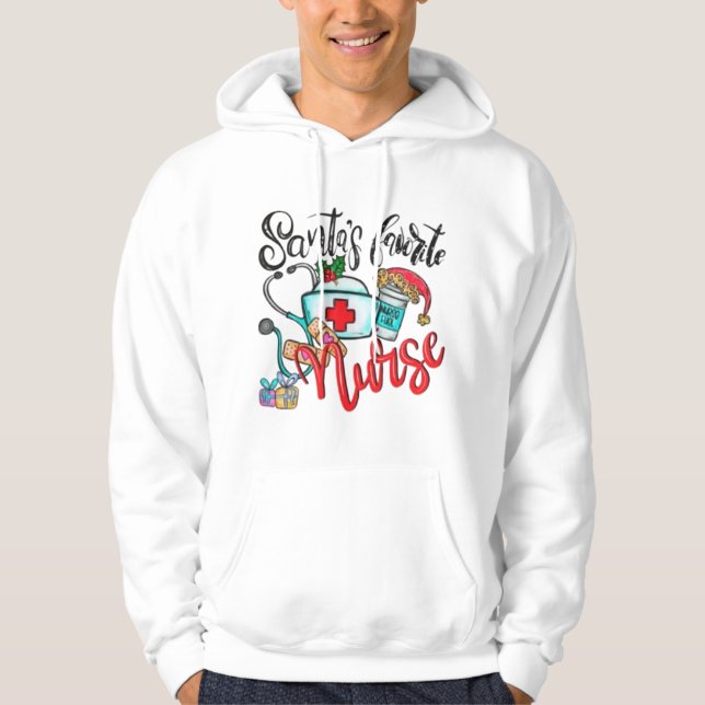 Sudadera enfermera favorita de santas 1 (Anverso)