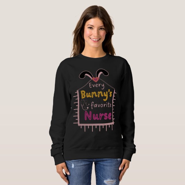 Sudadera Enfermera favorita de todos los conejos (Anverso completo)
