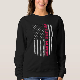 Sudadera Enfermera Futura Orgullosa Carrera Positiva Vintag