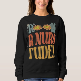 Sudadera Enfermera Groovy Er de Mujeres Enfermería Retro Vi