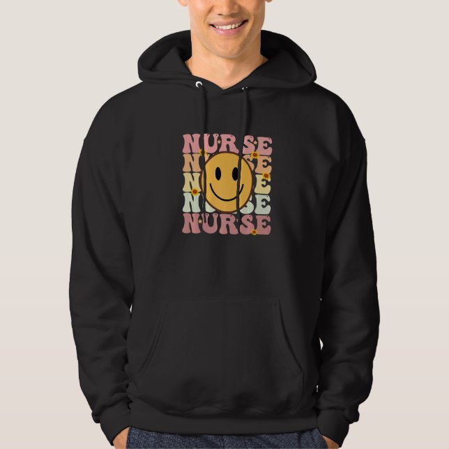 Sudadera Enfermera Groovy Retro Hippie   (Anverso)