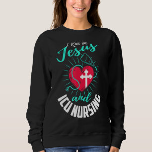 Sudadera Enfermera Icu Amor Cristiano Jesús Nurs Icu Religi