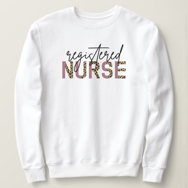 Sudadera Enfermera inscrita RN Cheetah Enfermera Apreciació (Anverso del diseño)