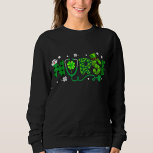 Sudadera Enfermera irlandesa Stethoscope Scrub St Patricks