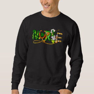 Sudadera Enfermera irlandesa Stethoscope Scrub St Patricks 