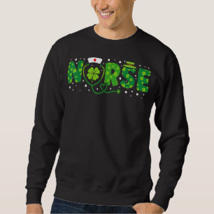 Sudadera Enfermera irlandesa Stethoscope Scrub St Patricks 